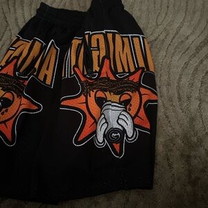 Black Athletic Shorts with Graphic Design